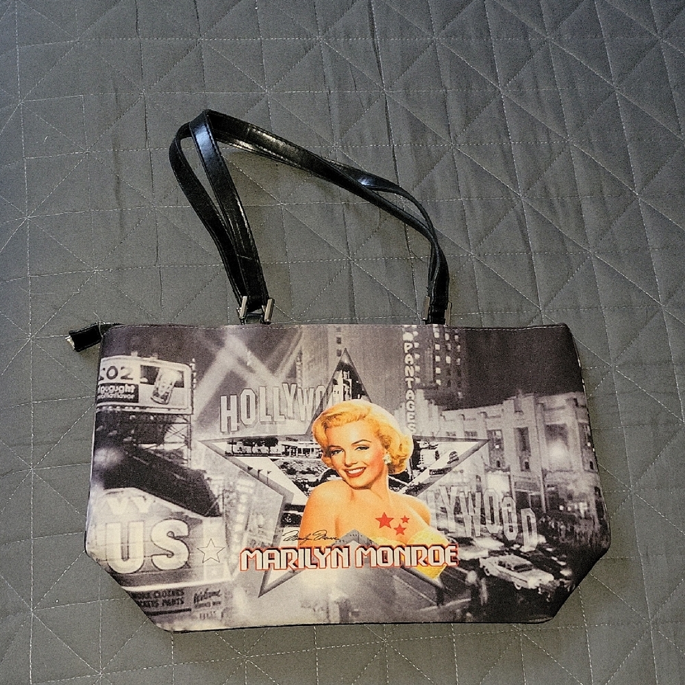 Marilyn Monroe Hollywood Glam Tote - Black and White